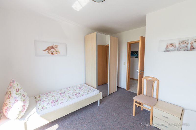 Einzelschlafzimmer – Ferienwohnung 8 Personen Ferienhof Wick
